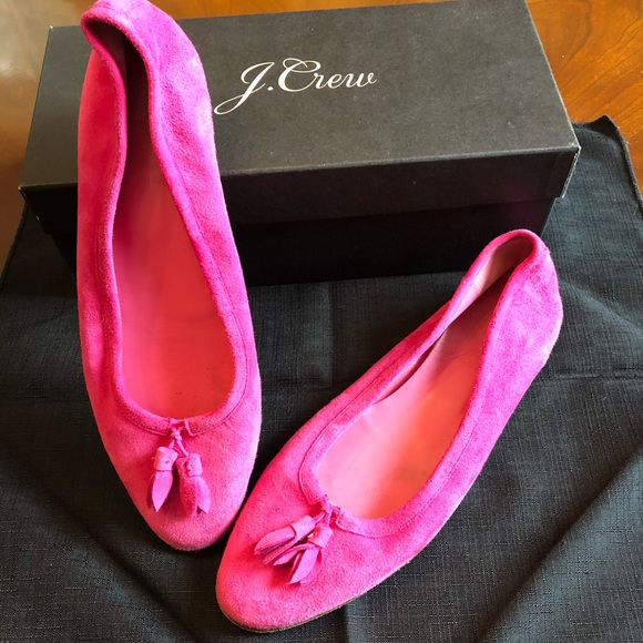J Crew Suede Ballet Flats